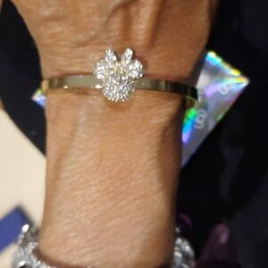 NWT AUTHENTIC DISNEY GOLD MINNIE MOUSE SPARKLE BRACELET 👀 matching ring